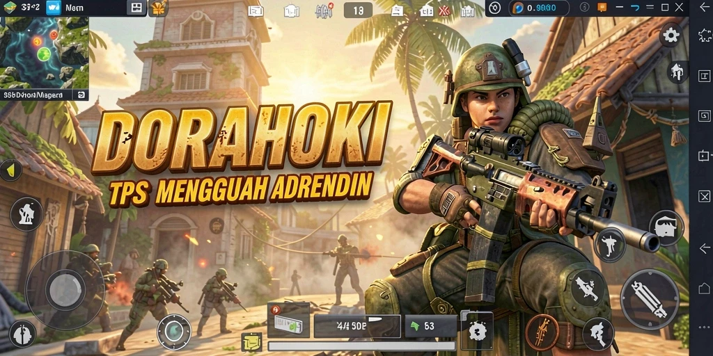 Screenshot gameplay DORAHOKI yang menampilkan aksi menegangkan.
