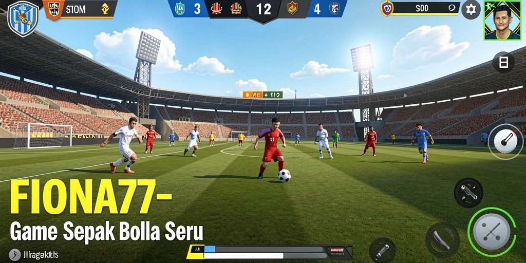 Gameplay FIONA77 yang menegangkan di lapangan sepak bola.
