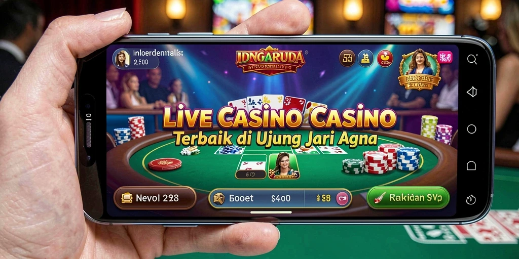 Tampilan menarik dari gameplay Live Casino di IDNGARUDA.