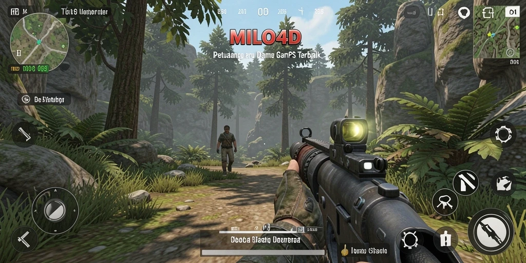 Tampilan gameplay seru di MILO4D dengan aksi TPS yang mendebarkan.