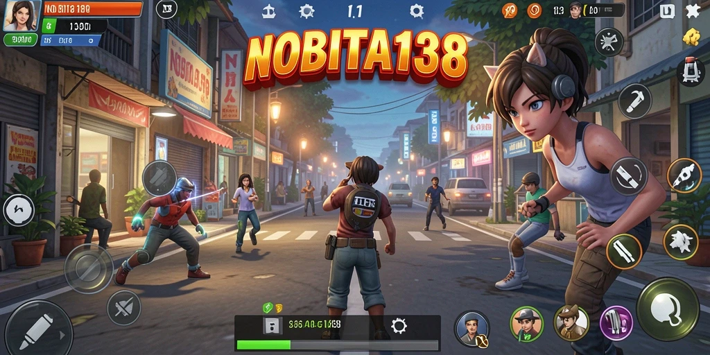 Tampilan gameplay menarik dari NOBITA138 yang menyuguhkan simulasi kehidupan.