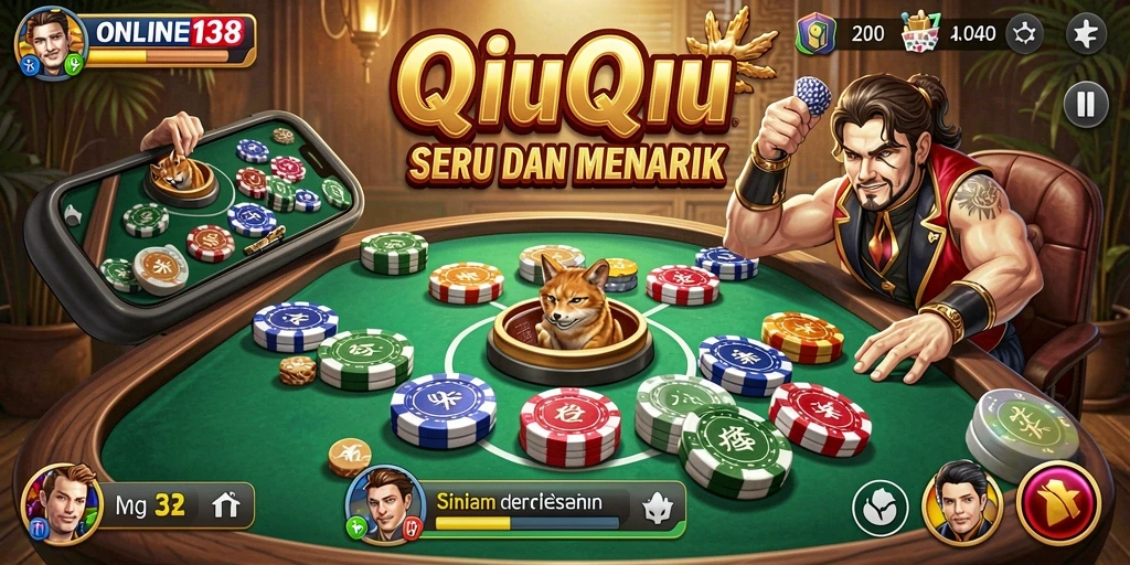 Tampilan menarik dan gameplay seru QiuQiu di ONLINE138.