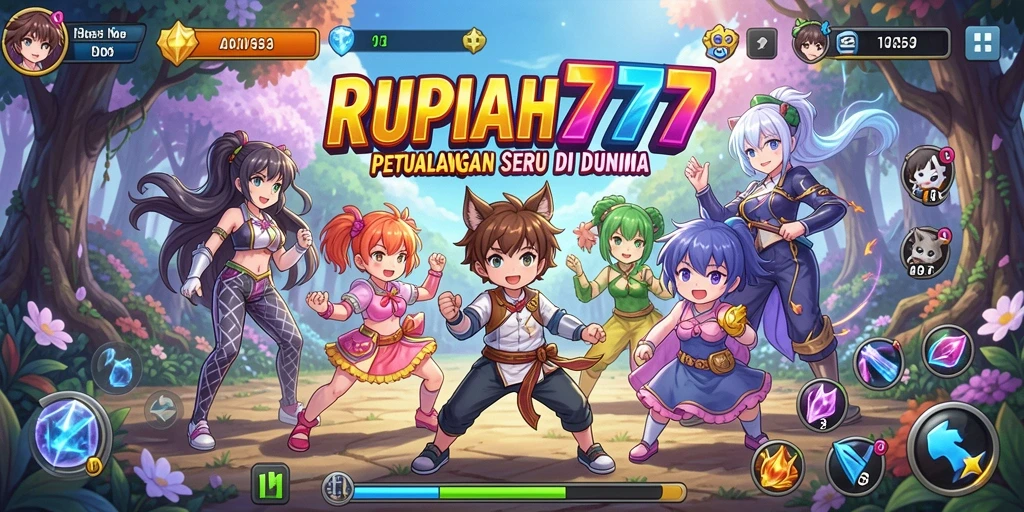 Tampilan gameplay seru di RUPIAH777 dengan karakter anime ikonik.