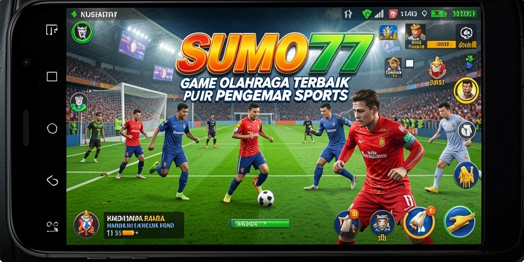 Tampilan gameplay seru dalam SUMO777 dengan aksi olahraga yang mendebarkan.
