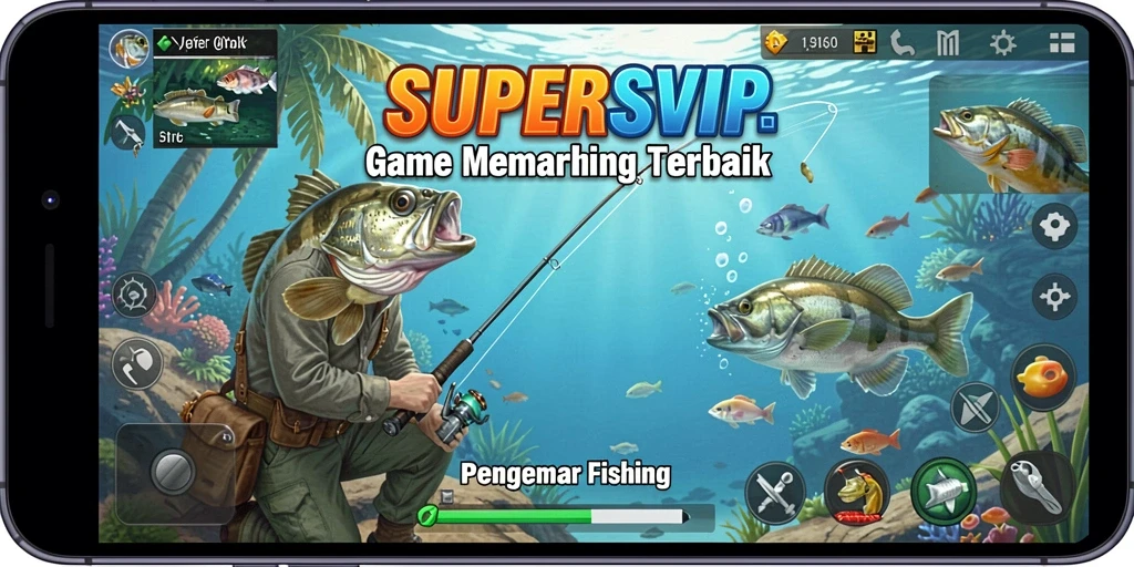 Tangkapan ikan yang menakjubkan dalam gameplay SUPERSVIP.