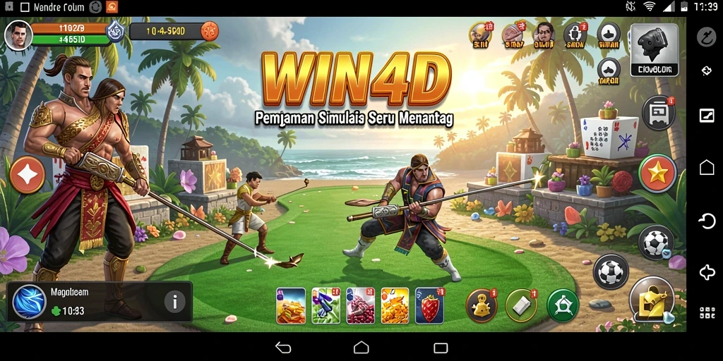 Tampilan gameplay menarik dari WIN4D dalam suasana simulasi.